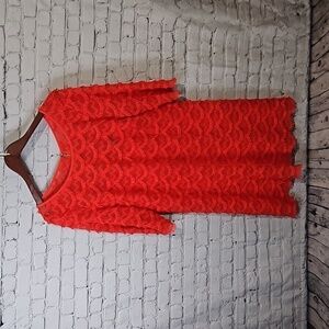 Red flapper style sheath dress